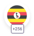 Uganda 256 flag