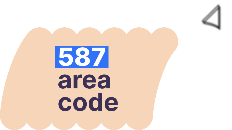 587 area code