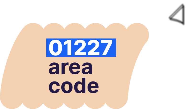 01227 area code