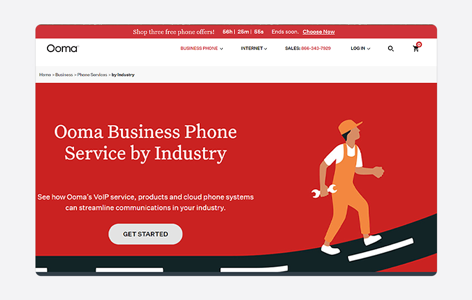 ooma business phone service by industry