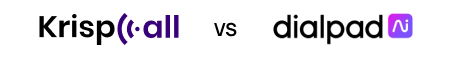 Logo of KrispCall VS dialpad