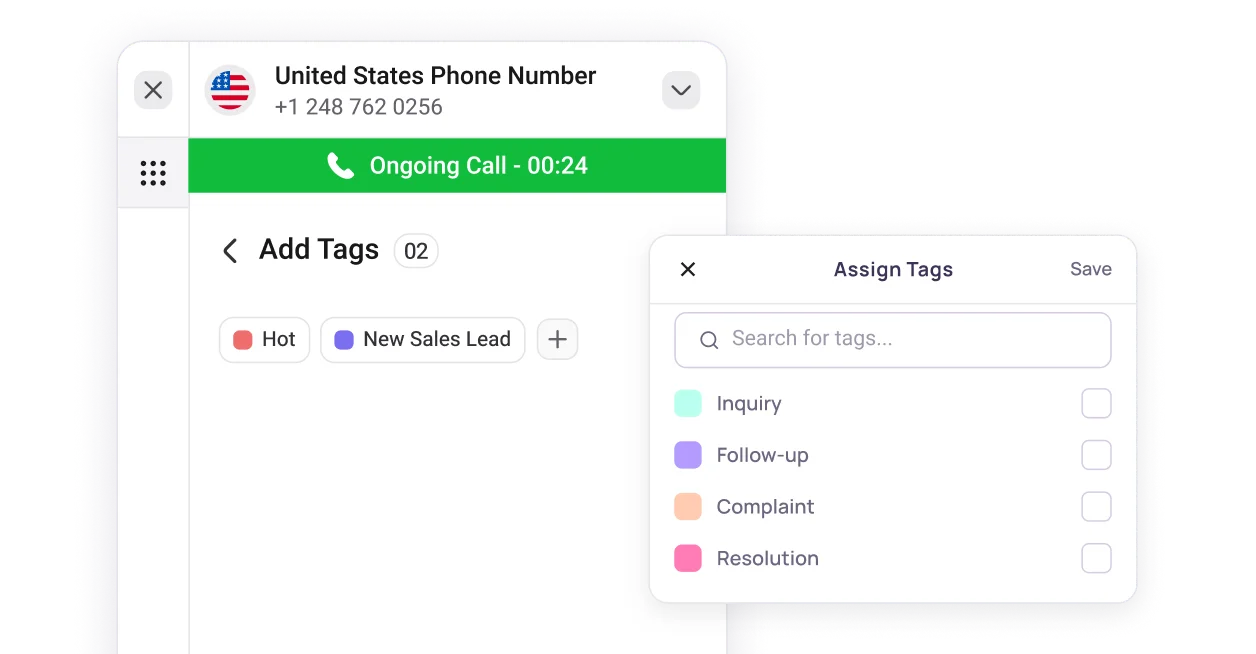feature Call Contact Tagging