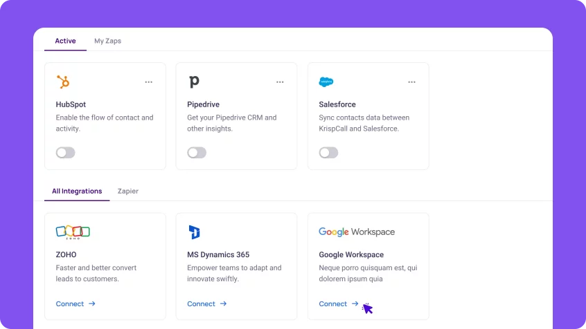 google workspace purple slide
