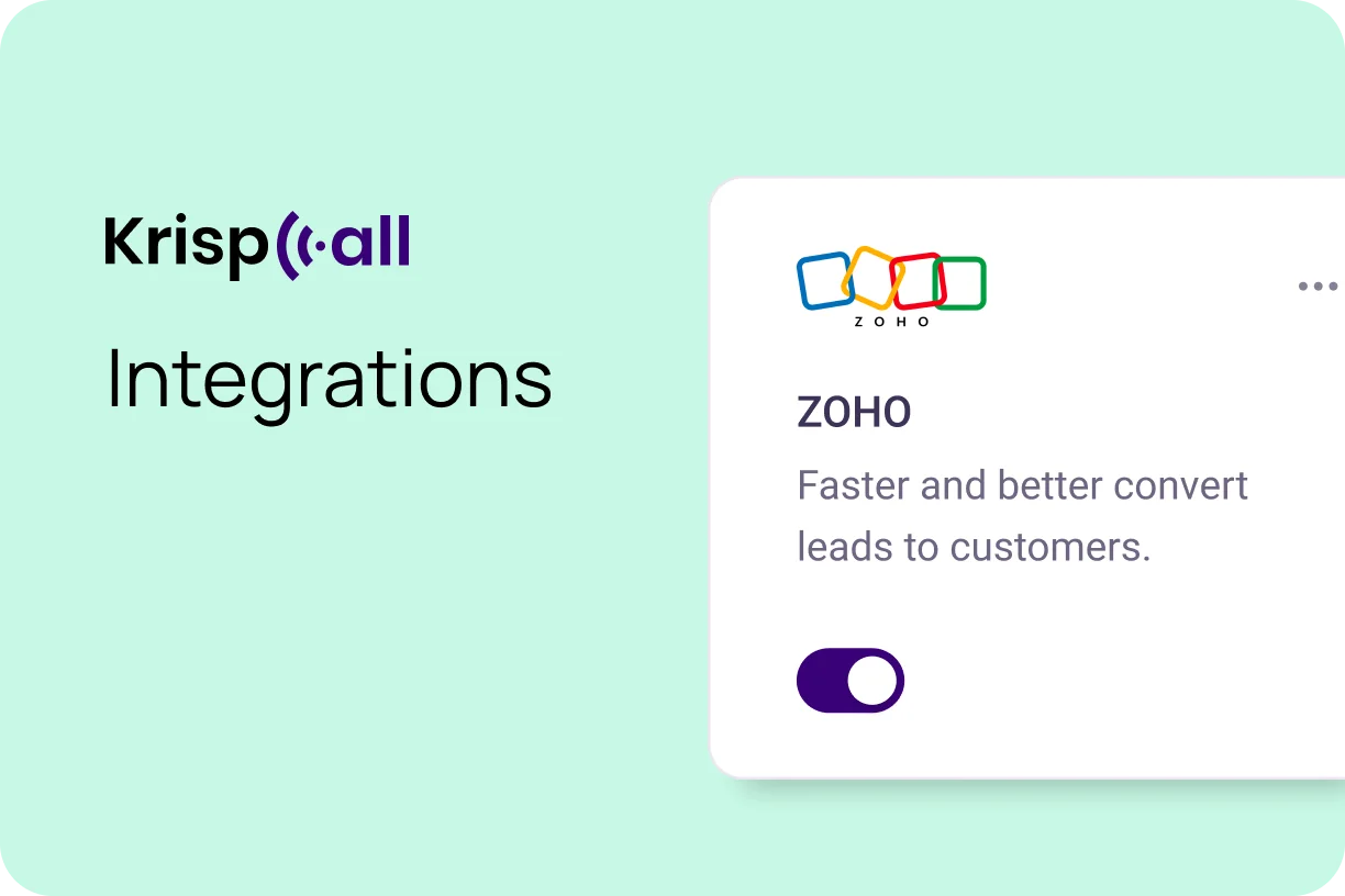 KrispCall to Zoho Desk Integration