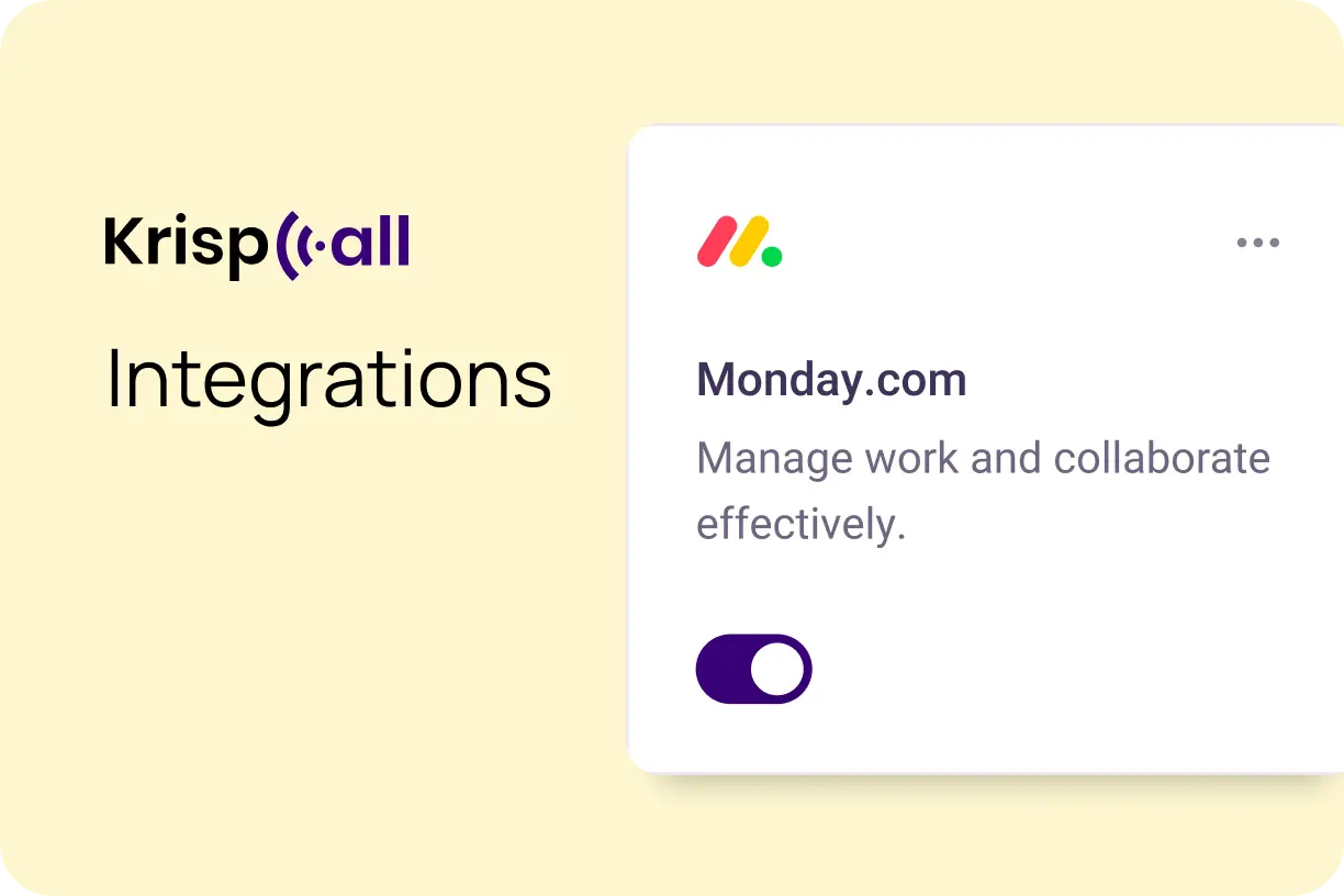 Integration with Monday.com