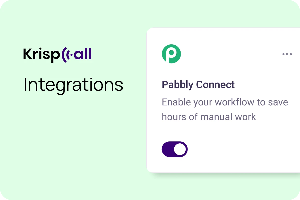 KrispCall Now Supports Integration With Pabbly Connect