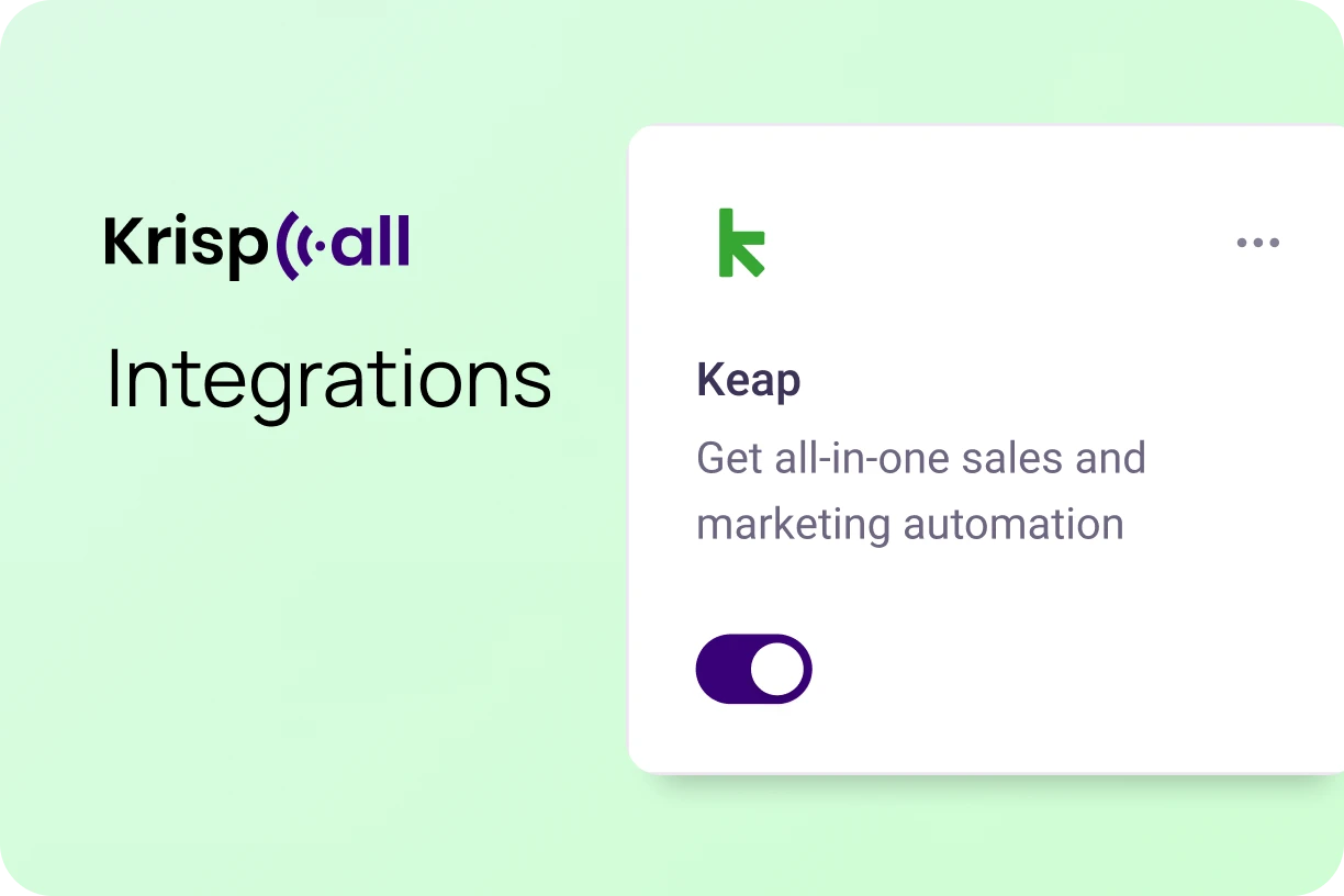 KrispCalls Integration With Keap CRM is Now Live