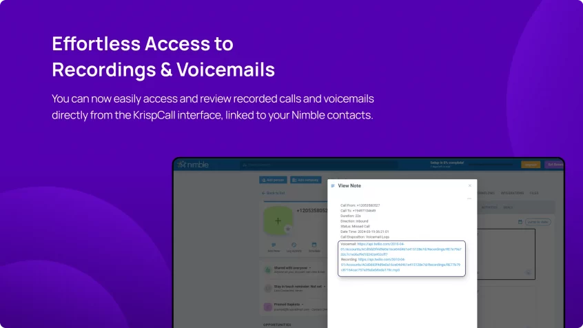 Nimble Effortless Access to Recordings & Voicemails -img