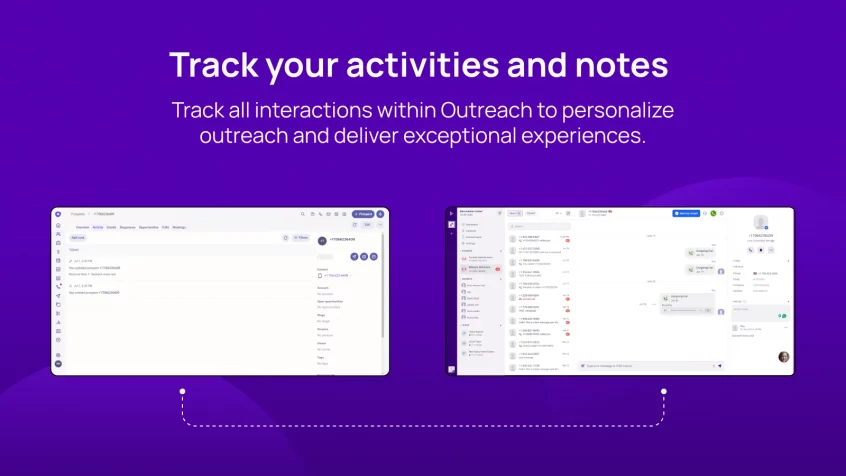Track your activities and notes