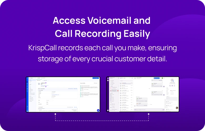 KrispCall X ActiveCampaign Access Voicemail and Call Recording Easily respo img