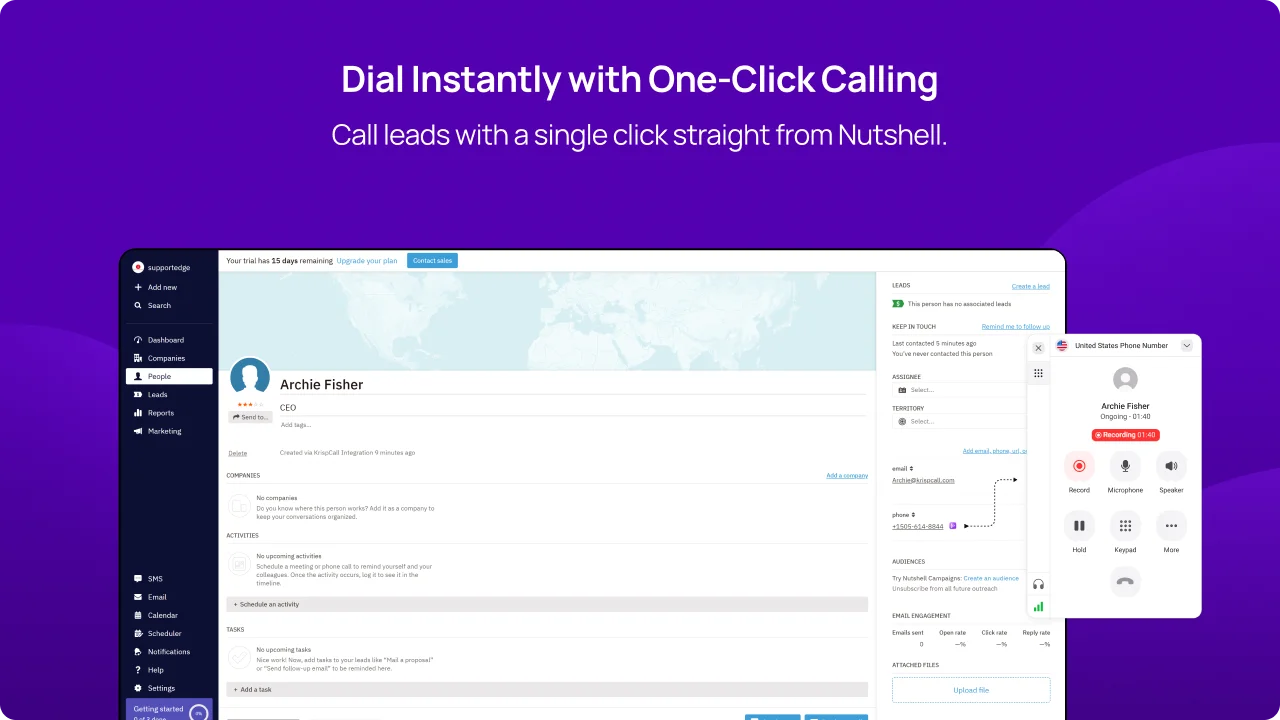 Dial Instantly with One-Click Calling 'KrispCallxNutshell img