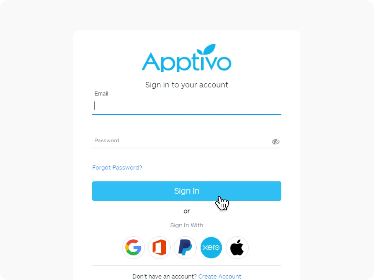 Login to your Apptivo Account KrispCallxApptivo img