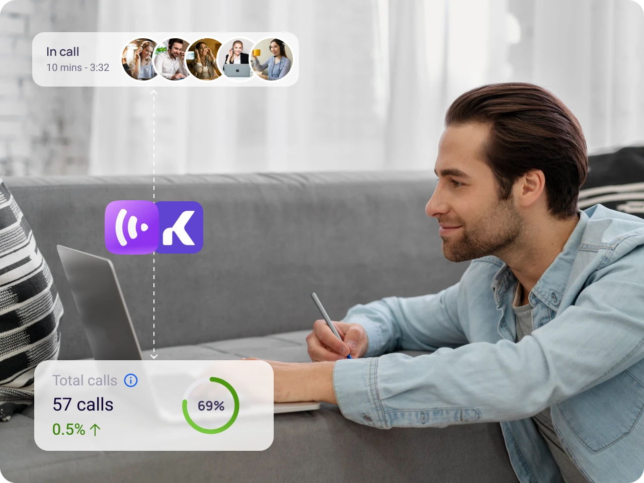 Remote Team KrispCallxKommo img