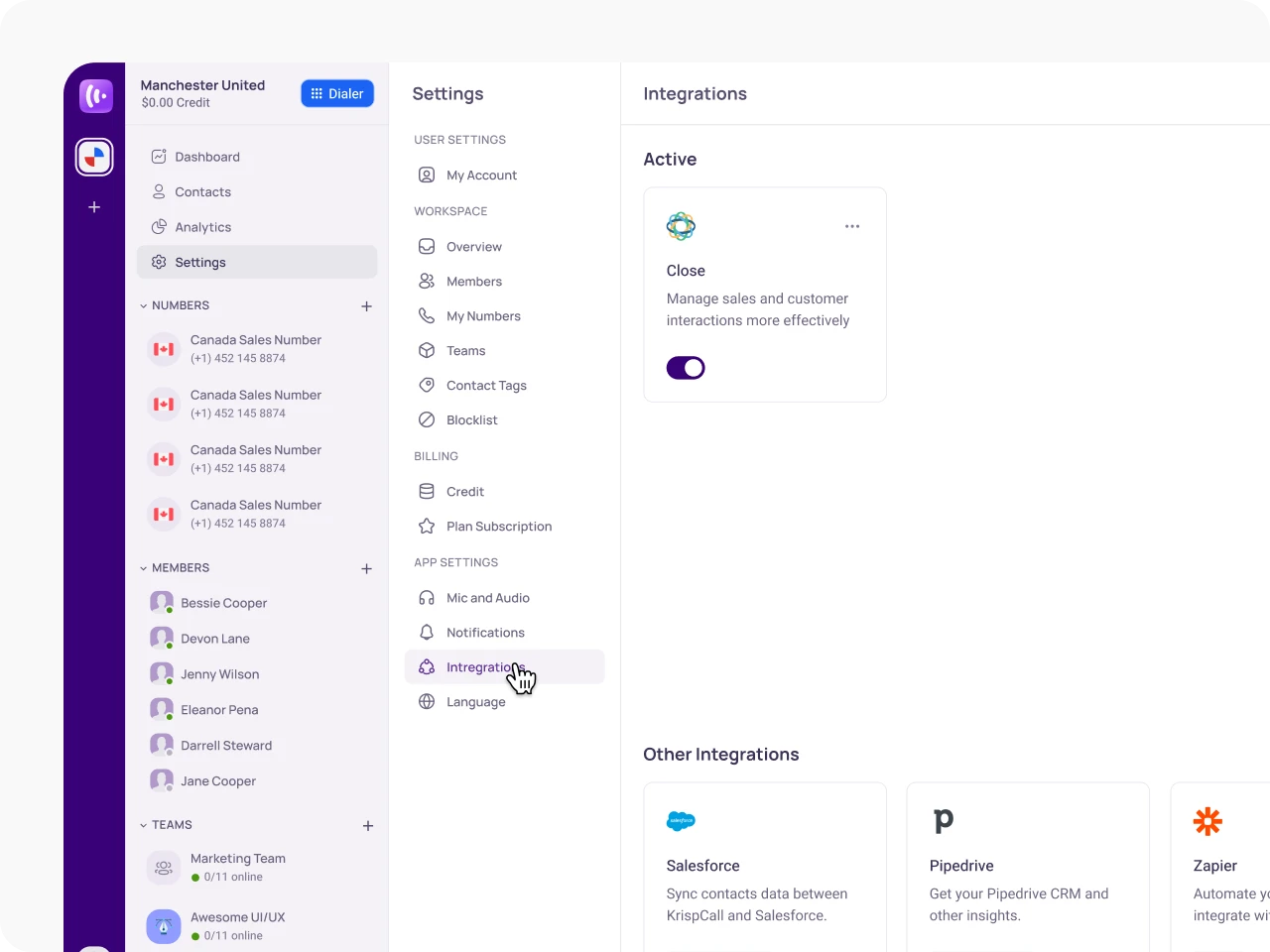 Successful Integration KrispCallxClose img