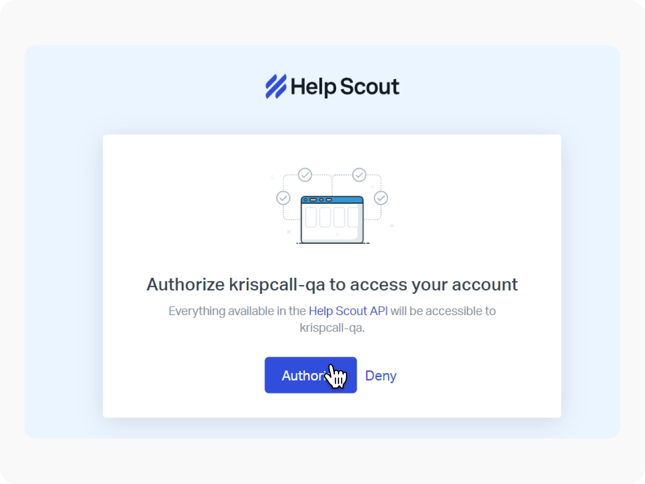 Accept the Integration Request KrispCallxHelp Scout img