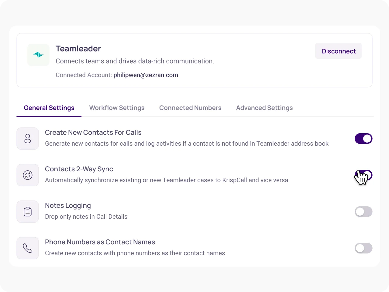 Enable TeamLeader Integration Features