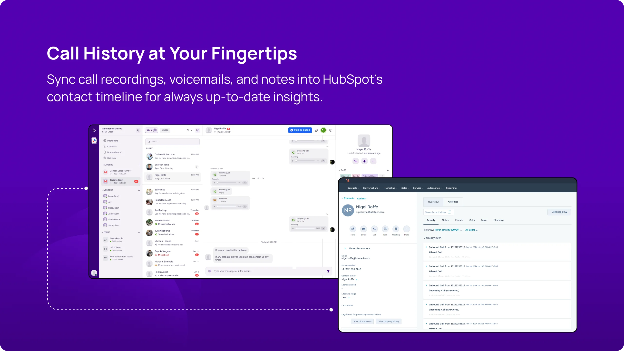 HubSpot integration overview desktop 3