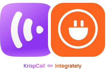 KrispCall x Integrately desktop