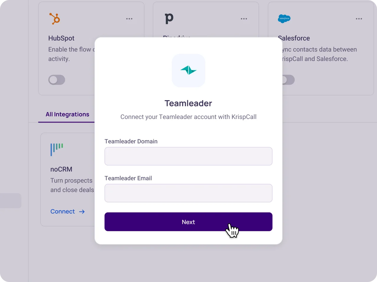Sign in to your TeamLeader account