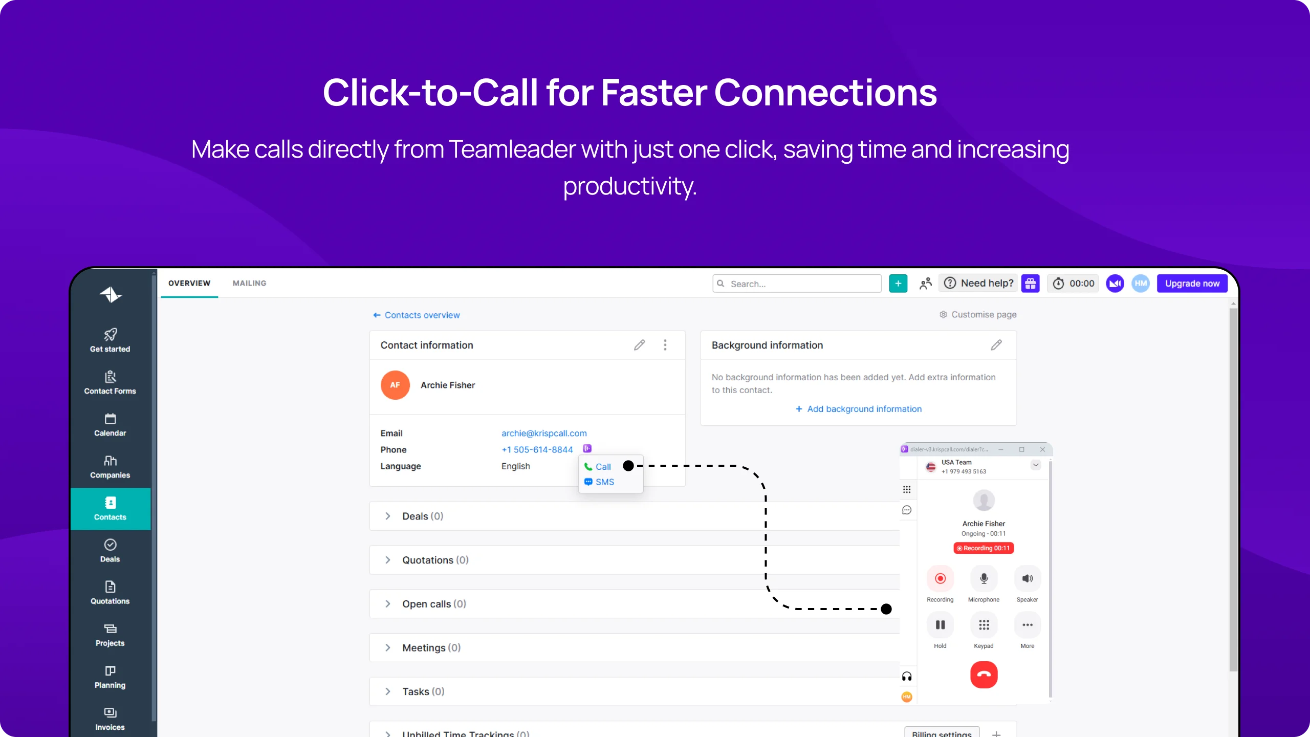 Teamleader integration overview