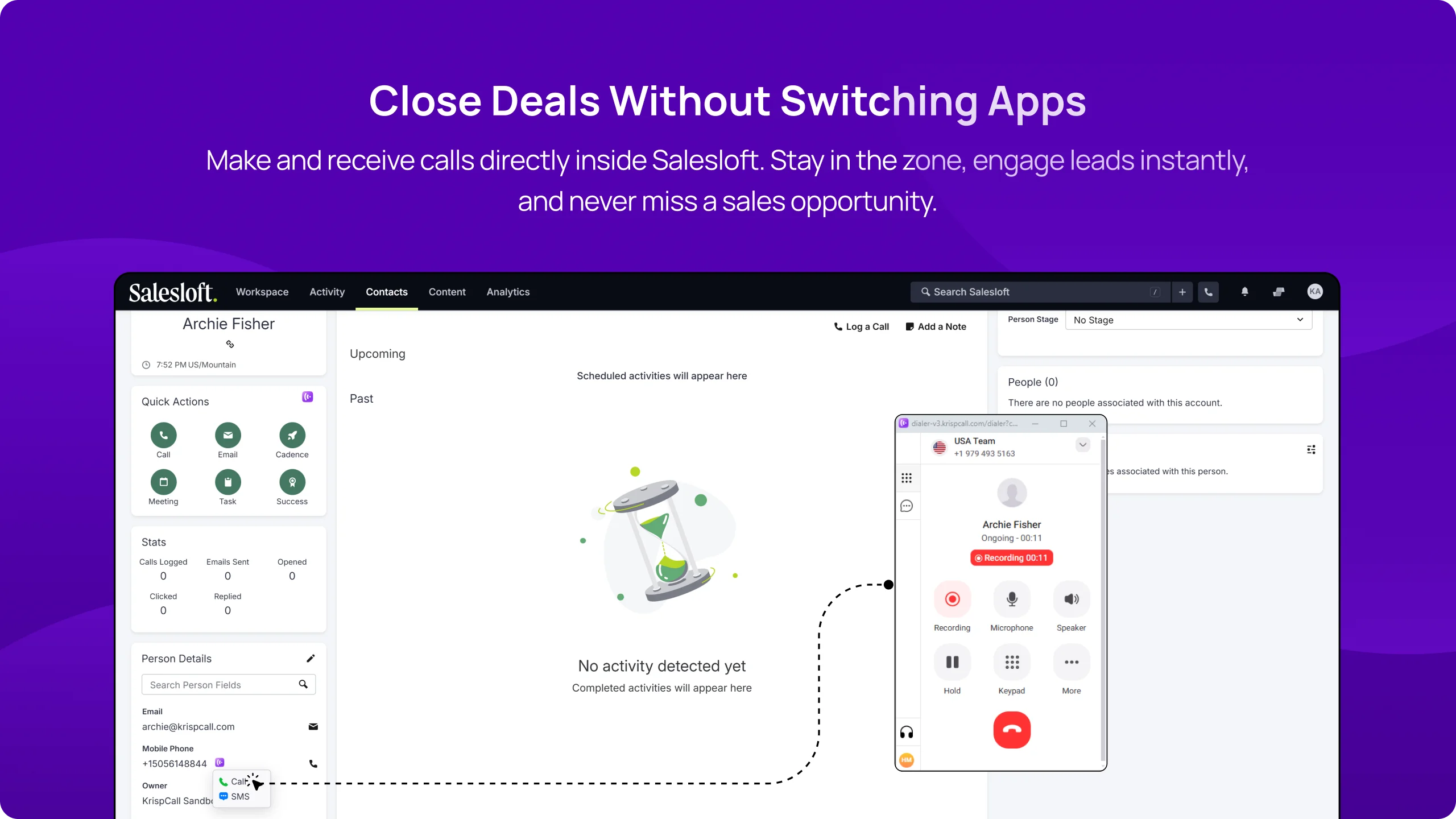 salesloft Salesloft integration overview desktop