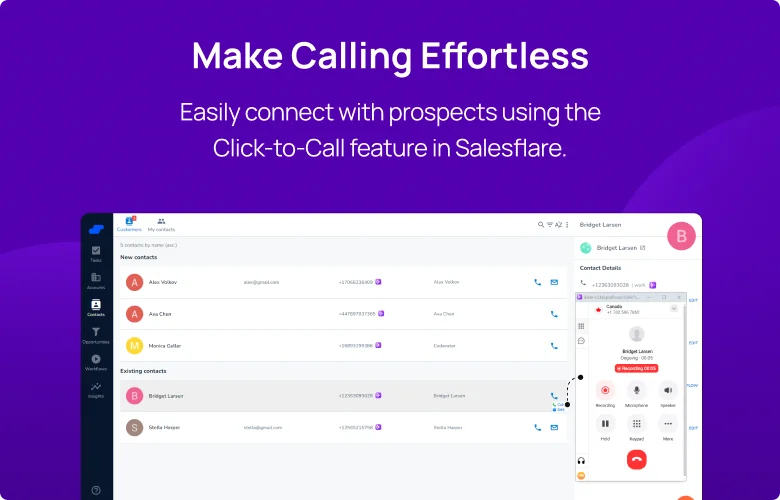 KrispCall x Salesflare integrate mobile