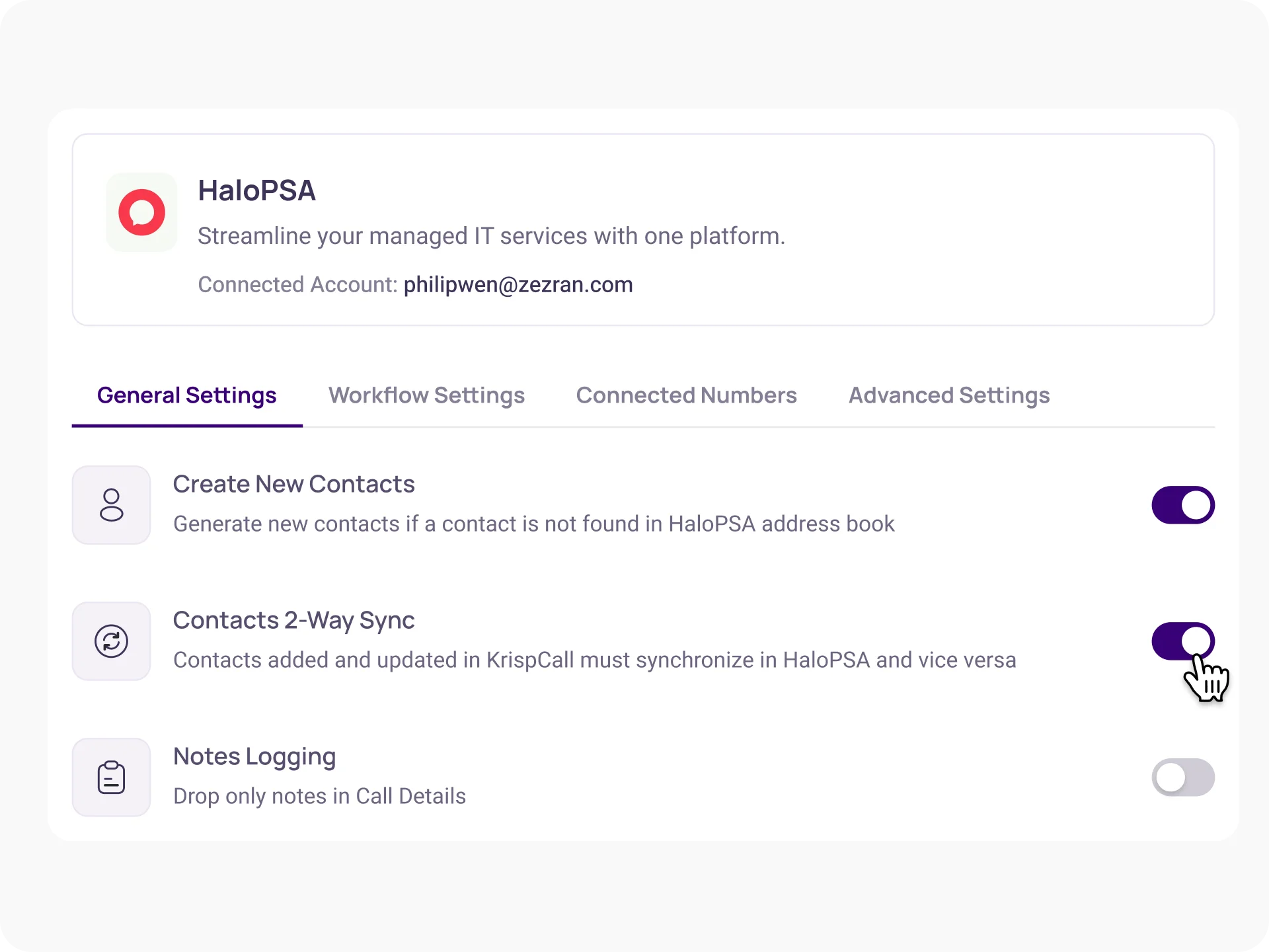 Integrate HaloPSA with KrispCall easily with our guide 2