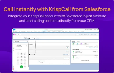 Call instantly with KrispCall from Salesforce img