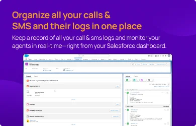 Organize all your calls & SMS salesforce img