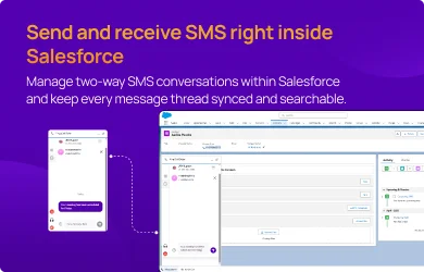 Send and receive SMS right inside Salesforce img