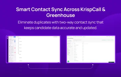 Smart Contact Sync Across KrispCall & Greenhouse img