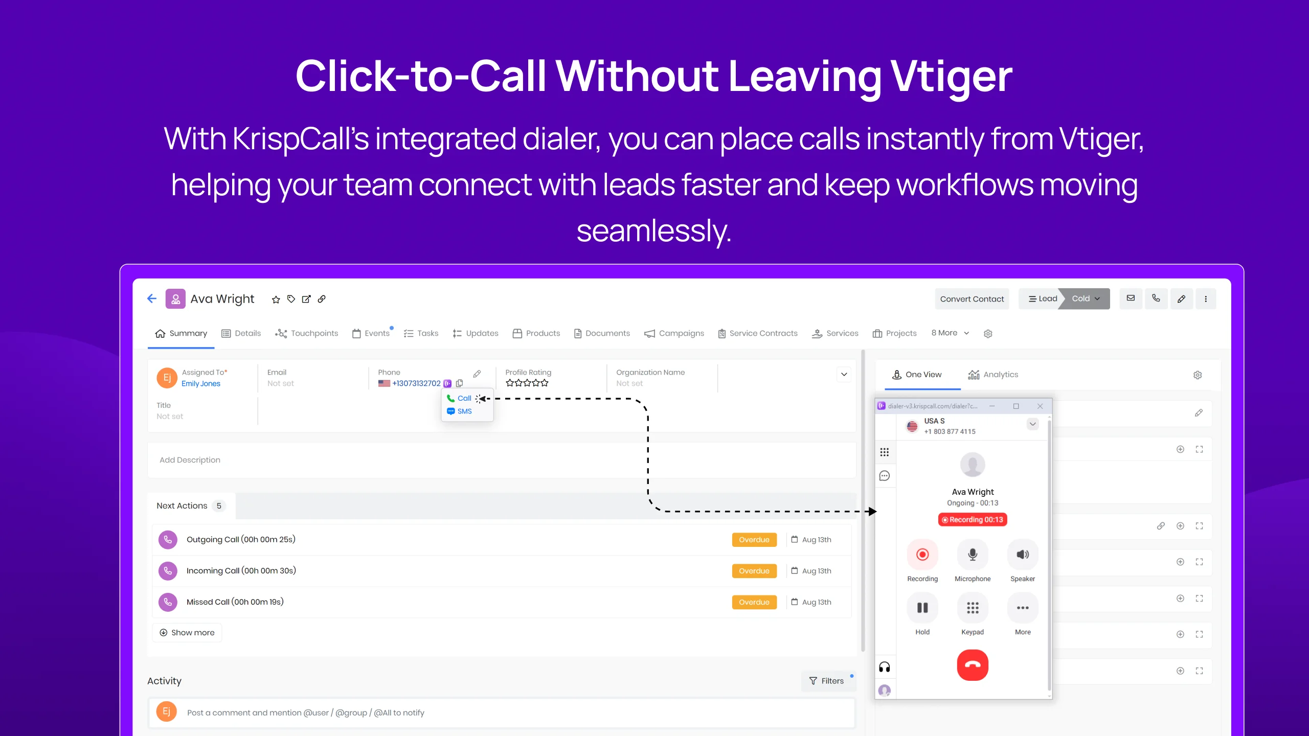 Vtiger Integration Overview desktop1