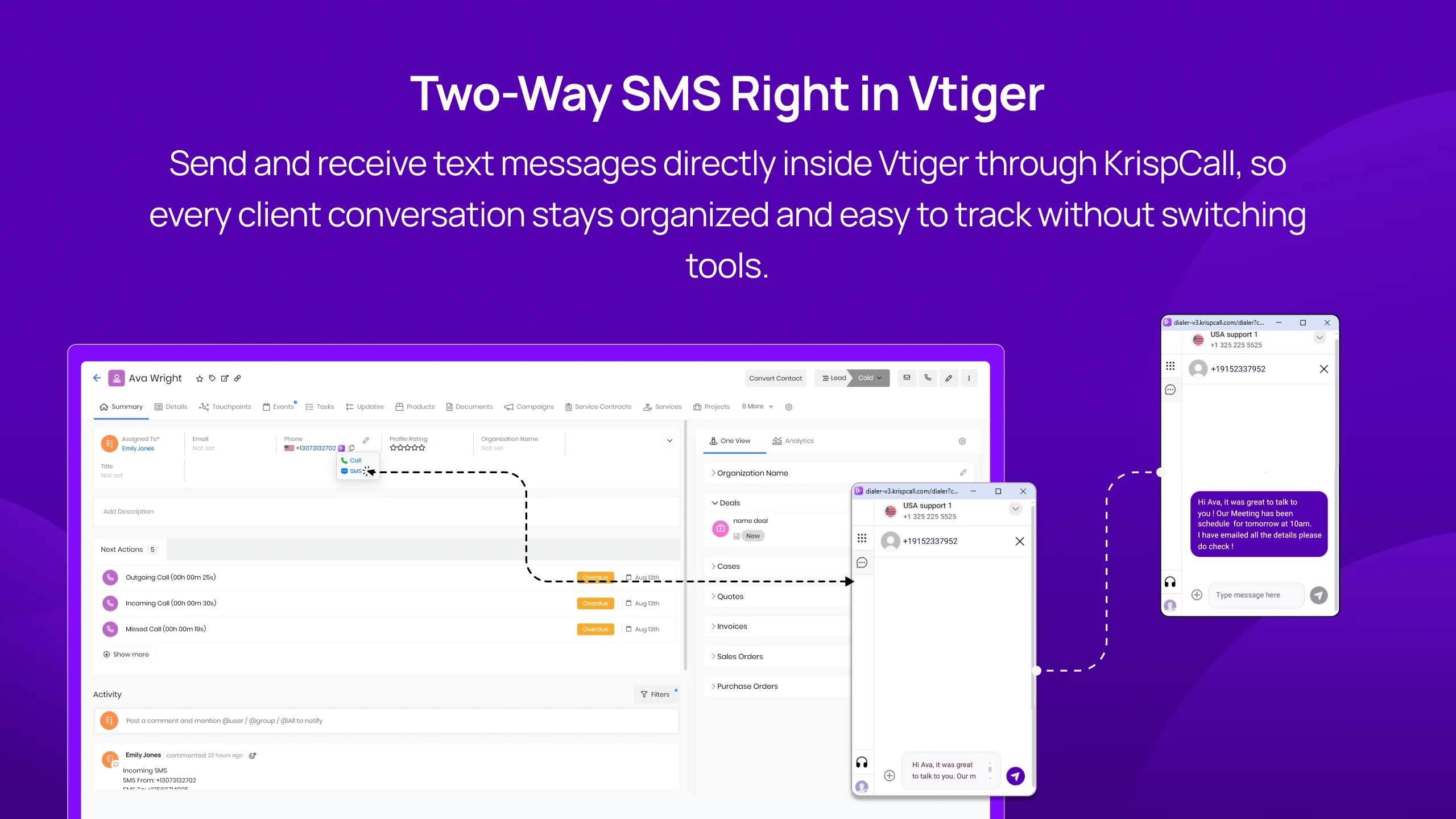 Vtiger Integration Overview desktop2