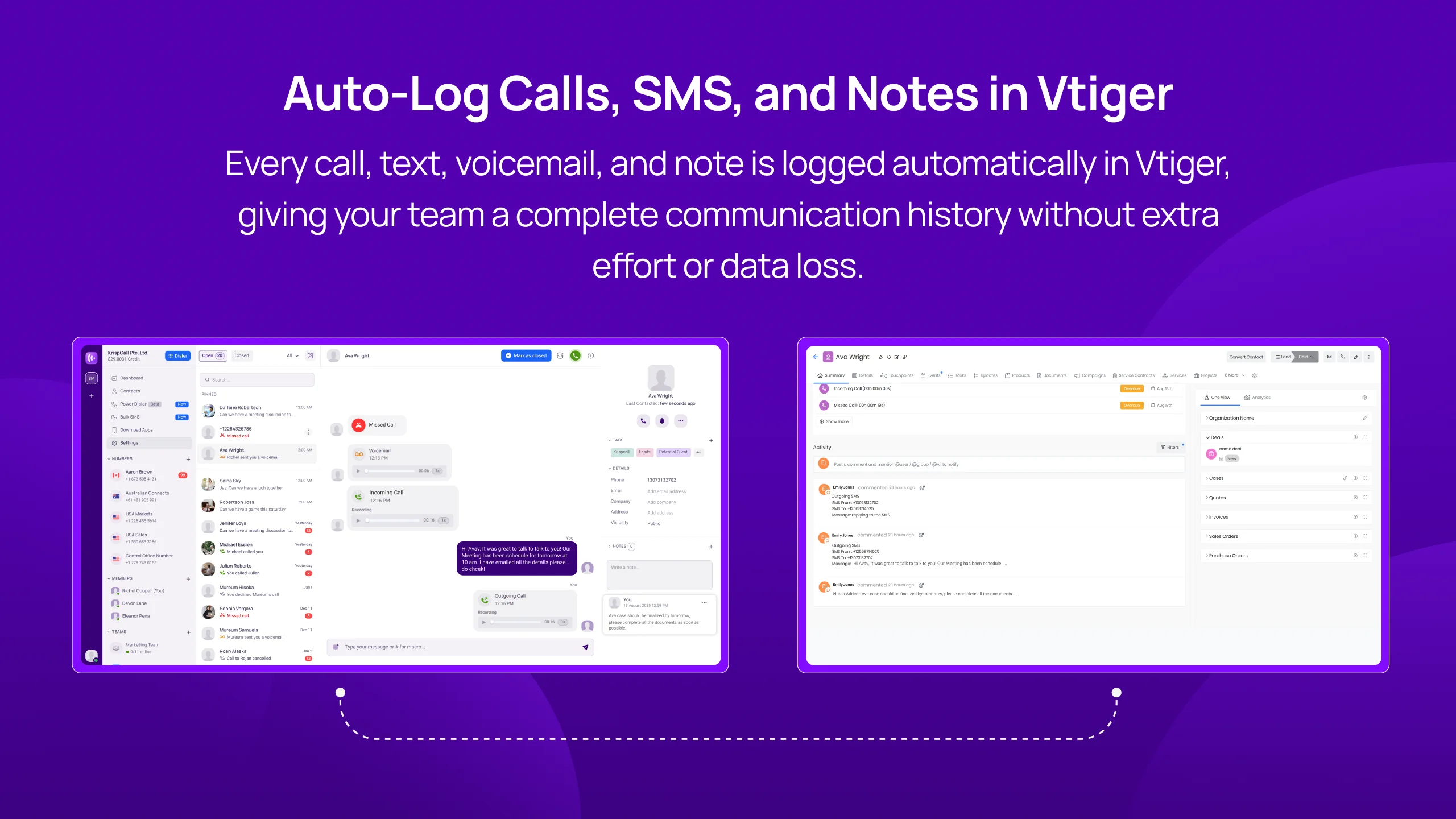 Vtiger Integration Overview desktop4
