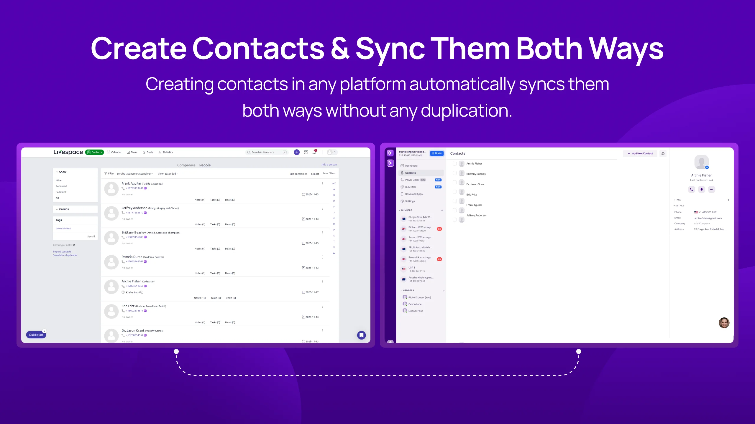 Create Contacts & Sync Them Both Ways slider img