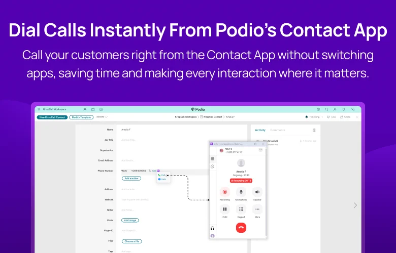 Podio integration overview mobile1