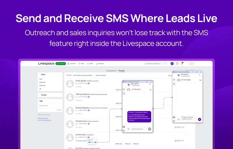 Send and Receive SMS Where Leads Live slider mob img