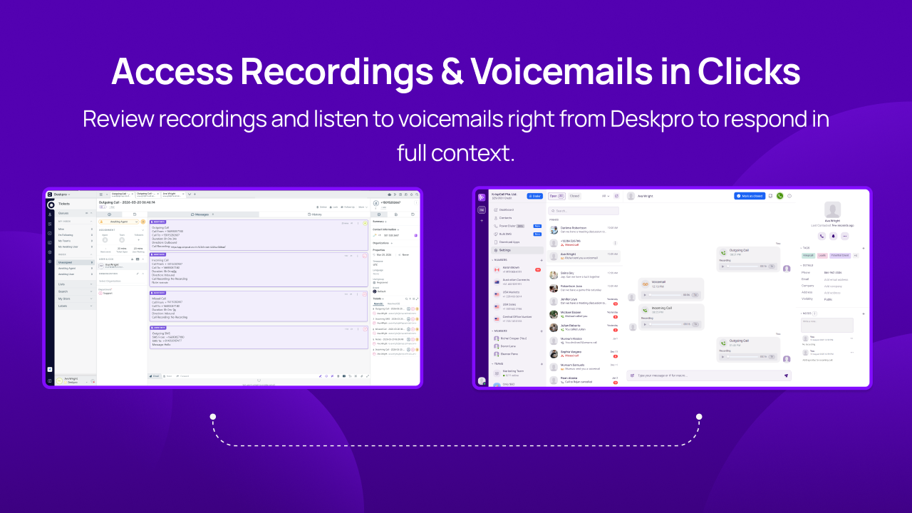 access recording deskpro